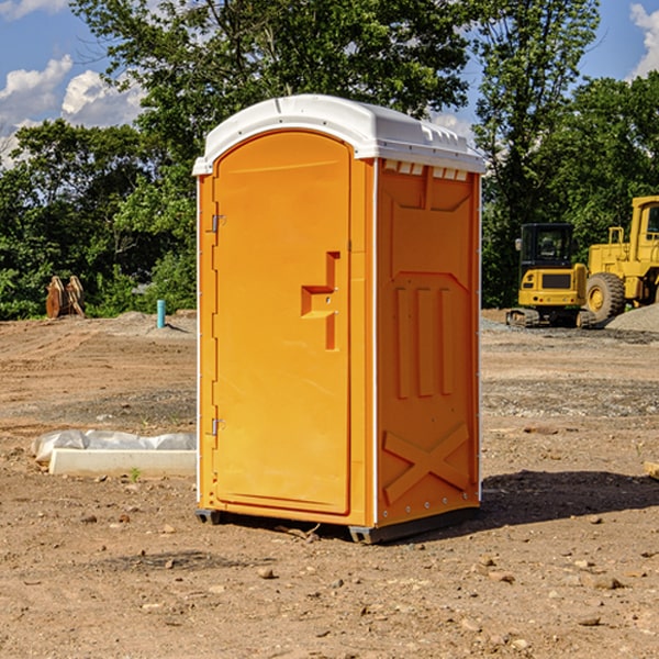 how often are the porta potties cleaned and serviced during a rental period in Clayton KS